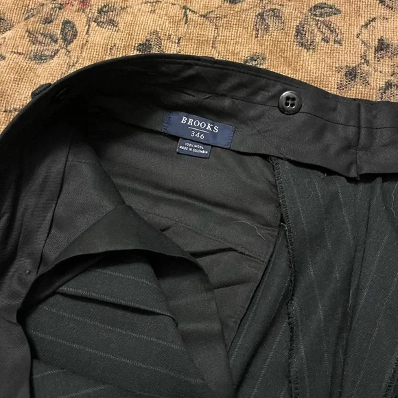 BROOKS 346 Charcoal Stripe Suit Jacket and Pants!
